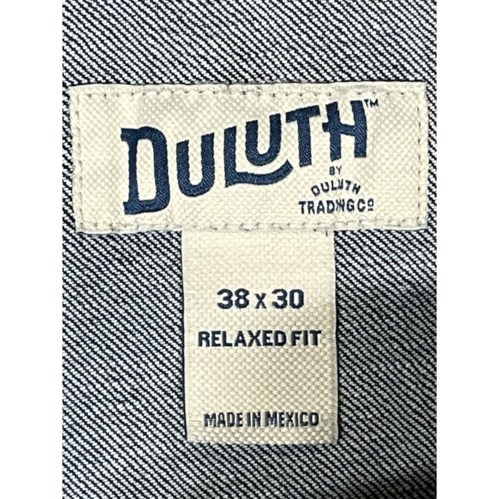 Duluth Trading Flex Ballroom Jeans 38x30 Relaxed Fit Blue Denim Workwear - Picture 6 of 13